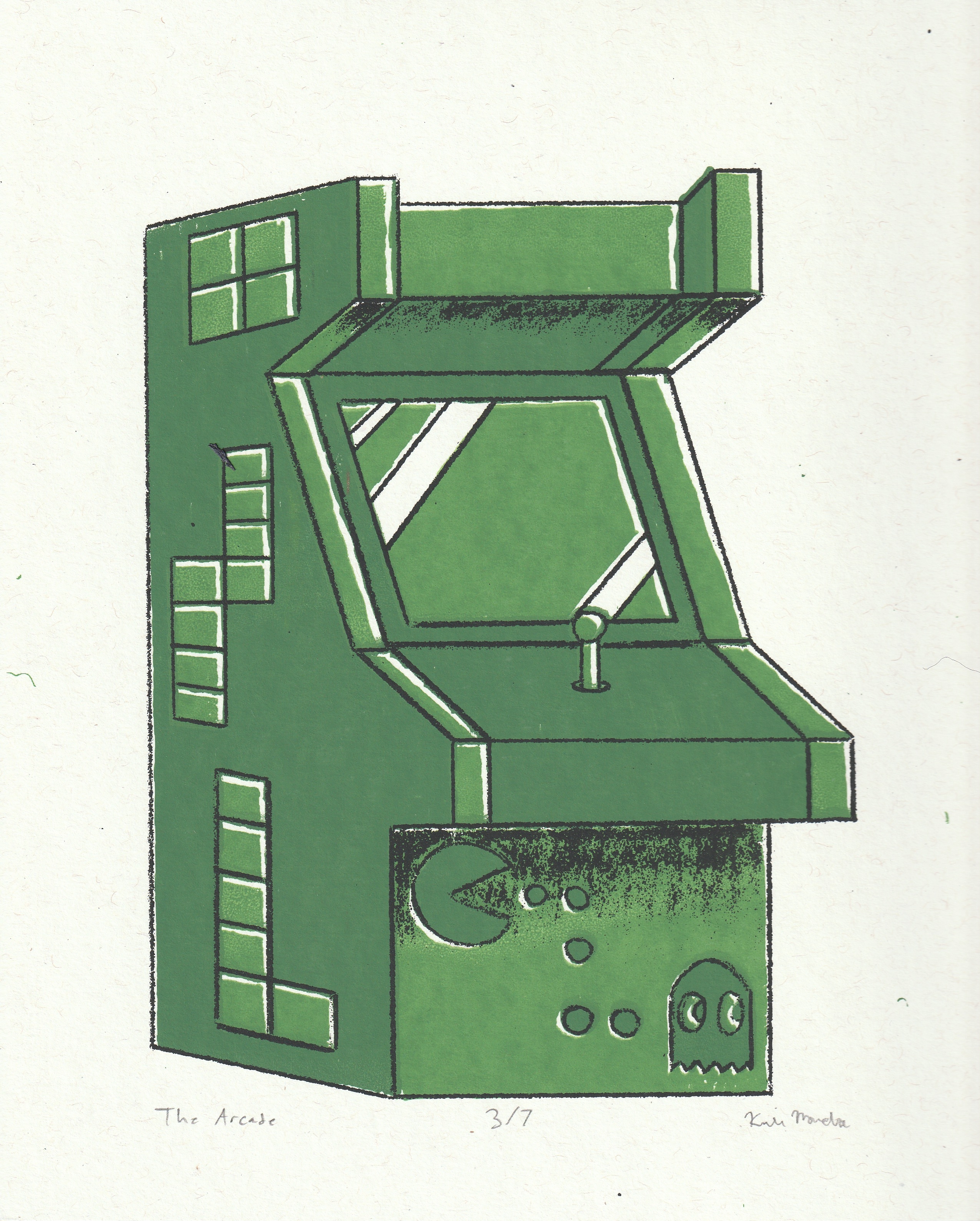 A realistic drawing of a red Stabilo pen.